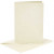 Cartes et enveloppes, dimension carte 10,5x15 cm, dimension enveloppes 11,5x16,5 cm, blanc cassé, nacré, 4sets [HOB-23032]