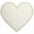 Coeur, blanc cassé, dim. 75x69 mm,  120 gr, 10pièces [HOB-23053]
