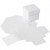 Boîte pliante, dim. 5,5x5,5 cm,  250 gr, blanc, 10pièces [HOB-233001]