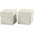 Boîte pliante, dim. 5,5x5,5 cm,  250 gr, blanc cassé, 10pièces [HOB-233021]