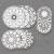 Mobile avec impressions, fleurs, d: 12+15+18 cm,  300 gr, 3sets [HOB-235810]