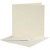 Cartes et enveloppes, dimension carte 12,5x12,5 cm, dimension enveloppes 13,5x13,5 cm, blanc cassé, 10sets [HOB-23728]