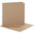 Cartes et enveloppes, dimension carte 12,5x12,5 cm, dimension enveloppes 13,5x13,5 cm, naturel, 10sets [HOB-23732]