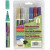 Feutres textile Glitter Deco, largeur de trait: 3 mm, couleurs scintillantes, paillettes, 6pièces [HOB-25096]