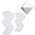Ornements diamant, h: 6,5+8,5 cm, 180 gr, 120 pièces, blanc [HOB-25275]