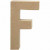 Lettre, grande F, F, h: 20,5 cm, l: 11,6 cm, 1pièce, épaisseur 2,5 cm [HOB-26605]