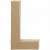 Lettre, grande L, L, h: 20,3 cm, l: 11,4 cm, 1pièce, épaisseur 2,5 cm [HOB-26611]