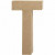 Lettre, grande T, T, h: 20,5 cm, l: 11 cm, 1pièce, épaisseur 2,5 cm [HOB-26619]