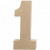 Chiffre, grand 1, 1, h: 20,5 cm, l: 9,5 cm, 1pièce, épaisseur 2,5 cm [HOB-26629]