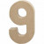 Chiffre, grand 9, 9, h: 20,5 cm, l: 12 cm, 1pièce, épaisseur 2,7 cm [HOB-26637]