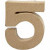 Chiffre, petit, 5, h: 10 cm, épaisseur 1,7 cm, 1pièce, l: 8,5 cm [HOB-26672]