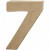 Chiffre, petit, 7, h: 10 cm, épaisseur 1,7 cm, 1pièce, l: 7,4 cm [HOB-26674]