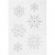 Flexible Stencil ,  A4 , snow flake, 1pc