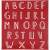 Pochoir, feuille 20x22 cm, alphabet, 1flles [HOB-27067]