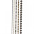Demi perles, dim. 2-8 mm, brun, 140assortis [HOB-28321]