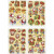 Motifs 3D, feuille 21x30 cm, Père Noël et ours en peluche, 4flles [HOB-28666]