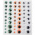 Yeux loucheurs, d: 6+8+10+12+15 mm,  54 pièce, vert, blanc, orange, 1flles [HOB-28994]