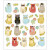 Stickers, sheet 15x16,5 cm,  32 pc, funny cats, 1sheet
