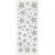 Autocollants paillettés, feuille 10x24 cm, env. 110 pièce, argent, étoiles, 2flles [HOB-29111]