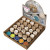 Tampons en bois, d: 30 mm, h: 35 mm, Thank you, 1set [HOB-32330]