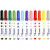 Feutres de couleur, largeur de trait: 1-3 mm, d: 5 mm, Couleurs assorties, 12pièces [HOB-37291]