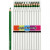 Crayons de couleur Colortime, mine: 5 mm, vert, Jumbo, 12pièces [HOB-38179]