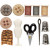 Boutons originaux, l: 2-19 mm, h: 15-42 mm, la couturière, 12pièces [HOB-40321]