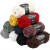 Fabric yarn, L: 35 m, asstd colours, 10x100g