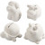 Tirelires animaux, vache, chien, grenouille et tortue, h: 7-10 cm, blanc, 4pièces [HOB-50501]