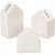 Tirelires, Maison, h: 9+12+15 cm, épaisseur 5,3 cm, blanc, 3pièces [HOB-50548]