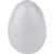 Oeuf, plastique, h: 6 cm, la taille du trou 3 mm, blanc, 10pièces [HOB-510320]