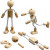 Flexi bonhommes, h: 12 cm, bois mélangé, 4sets [HOB-517760]