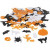 Paillettes, dim. 10-20 mm, blanc, orange, noir, halloween, 250gr [HOB-52174]