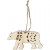 Ours polaire, h: 4,5 cm, l: 7,5 cm, triplex, 4pièces, profondeur 0,5 cm [HOB-55320]
