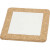 Dessous-de-plat avec cadre en liège, dim 15x15x1 cm, format intérieur 11x11x0,5 mm, blanc, 10pièces [HOB-55652]