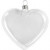 Coeur en verre plat, h: 7,8 cm, l: 9 cm, 6pièces, épaisseur 2,1 cm [HOB-55953]
