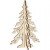 Arbre de Noël, h: 20 cm, l: 13 cm, triplex, 1pièce [HOB-56169]