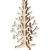 Arbre de Noël, h: 12 cm, l: 7,5 cm, triplex, 1pièce [HOB-56170]