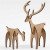 Cerf et biche, h: 5+12,5 cm, L: 6,5+8 cm, MDF, 1set [HOB-56176]