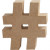 Symbole en MDF, # , h: 8 cm, épaisseur 1,5 cm, MDF, 1pièce [HOB-56357]