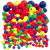 Mélange fluo, d: 5+8+10+16 mm, la taille du trou 1,5+2,5+3 mm, couleurs franches, 1kg, env. 6970 assortis [HOB-56704]