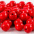 Perles en bois, d: 10 mm, la taille du trou 3 mm, rouge, 20gr, env. 70 pièce [HOB-570594]