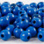 Perles en bois, d: 10 mm, la taille du trou 3 mm, bleu, 20gr, env. 70 pièce [HOB-570598]
