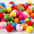 Mélange de perles en bois, d: 8 mm, la taille du trou 1,5-2 mm, Couleurs assorties, 16gr, env. 90 assortis [HOB-571060]