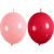 Ballons, rouge clair, rouge, chaîne de ballons, 8pièces [HOB-59180]