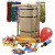 Tonneau pour carnaval avec accessoires, h: 54 cm, hêtre, grand, 1set [HOB-59207]