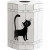 Baril de carnaval, h: 39 cm, d: 31 cm, blanc/noir, carton, 1pièce [HOB-59211]