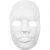 Masque visage , h: 24 cm, l: 15,5 cm, blanc, 12pièces [HOB-59242]