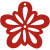 Fleur, rouge, d: 27 mm, épaisseur 1,7 mm, 20pièces [HOB-599410]