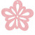 Fleur, rose, d: 27 mm, épaisseur 1,7 mm, 20pièces [HOB-599417]